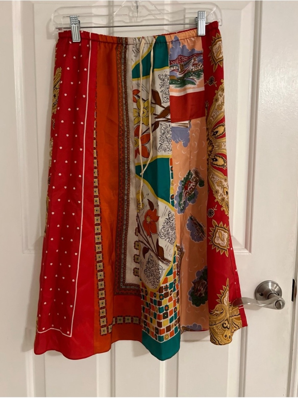 Vintage Laundry Silk tie skirt XS